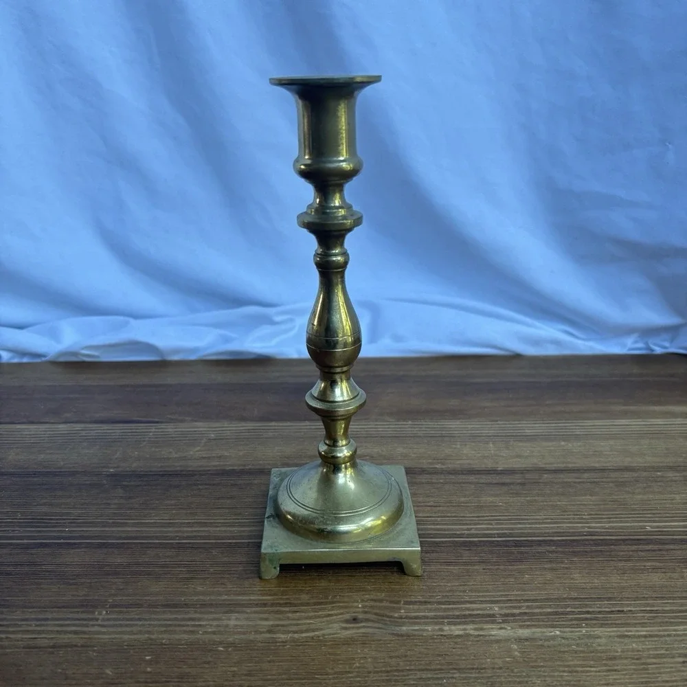 Vintage Solid Brass Candlestick Holder 8